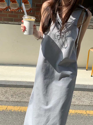 Backless tank dress