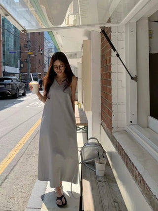 Backless tank dress