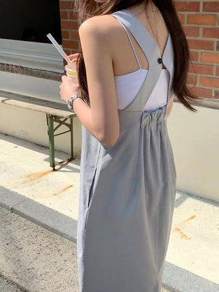Backless tank dress