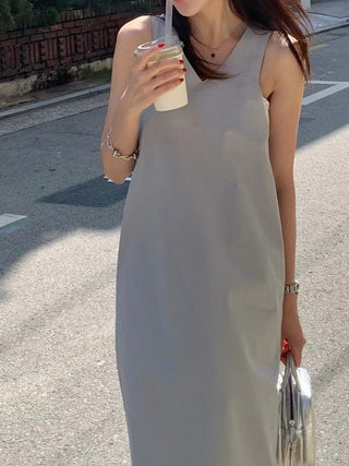 Backless tank dress