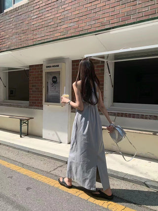 Backless tank dress