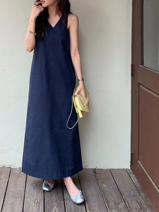 Backless tank dress