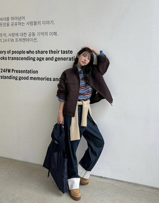 Pleated skirt suit