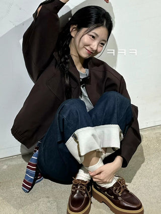 Pleated skirt suit