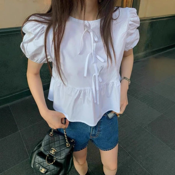 Bow puff Top