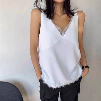 V-neck lace Top
