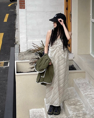 Plaid sling dress