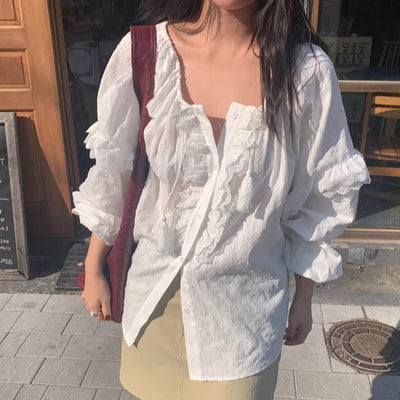 Flounce lace Top