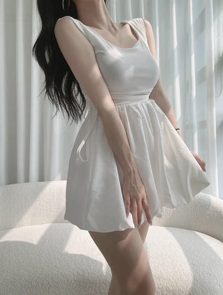 Square collar skirt