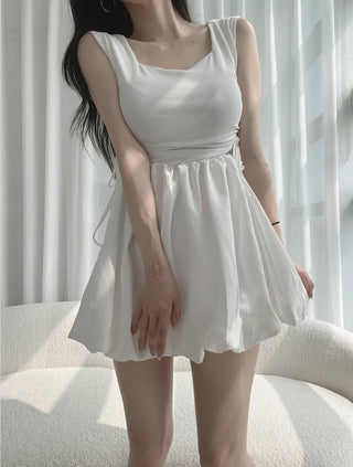Square collar skirt