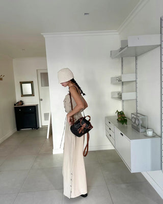 Suspender wide pants