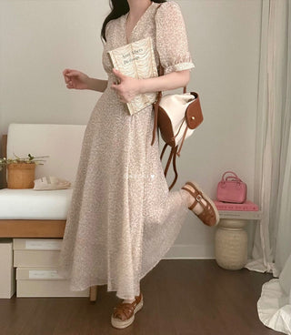 Floral chiffon dress