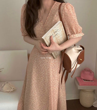 Floral chiffon dress