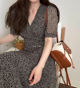 Floral chiffon dress