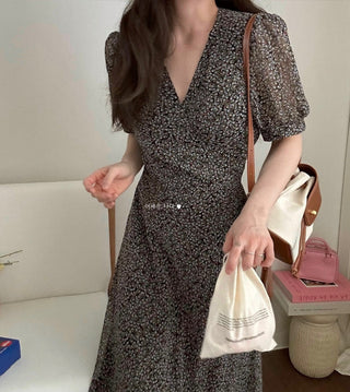 Floral chiffon dress