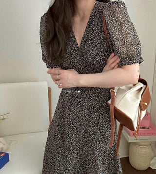 Floral chiffon dress