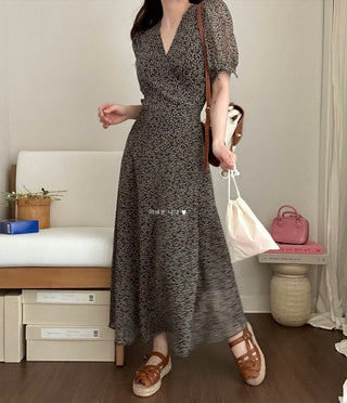 Floral chiffon dress