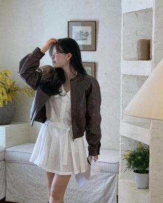 Maillard leather coat
