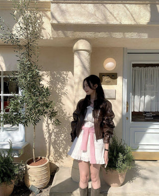 Maillard leather coat