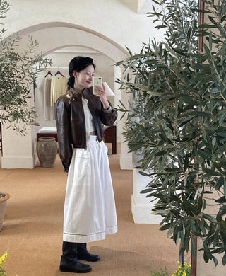 Maillard leather coat