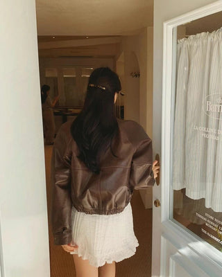 Maillard leather coat