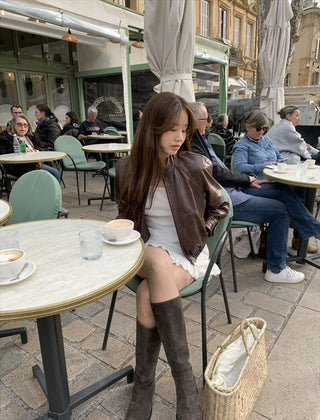 Maillard leather coat