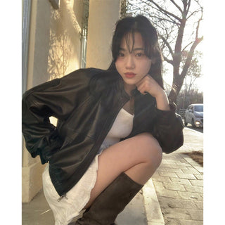 Maillard leather coat