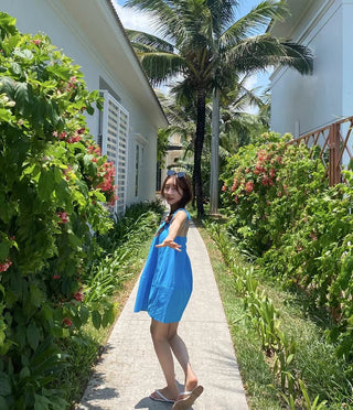 Backless midi dress