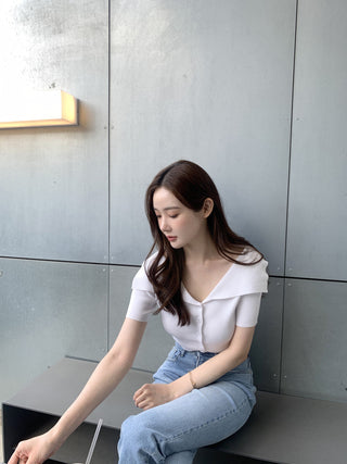 Knitted cardigan top