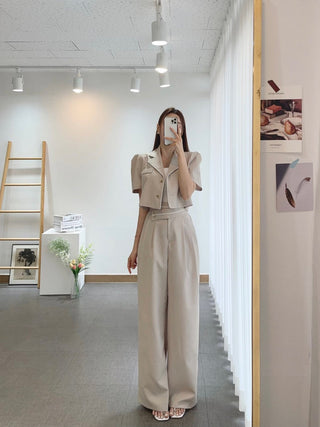 Suit cropped coat