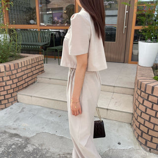 Suit cropped coat