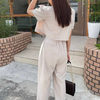 Suit cropped coat