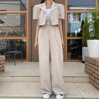 Suit cropped coat