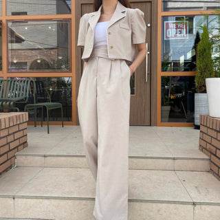 Suit cropped coat