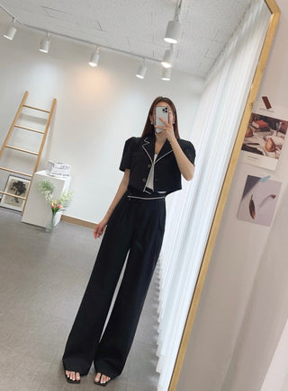 Suit cropped coat