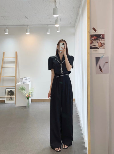 Suit cropped coat