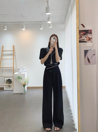 Suit cropped coat