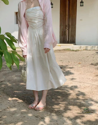 Strapless A-line dress