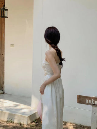 Strapless A-line dress