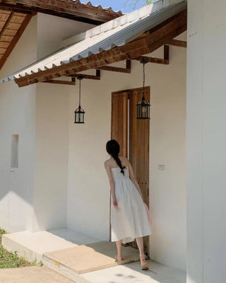 Strapless A-line dress