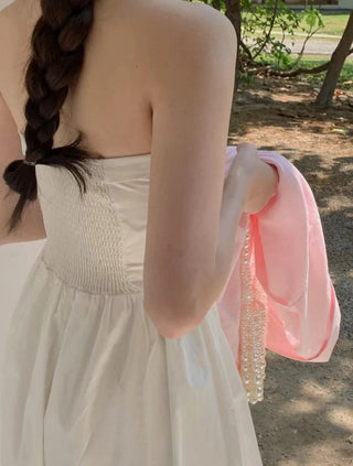 Strapless A-line dress