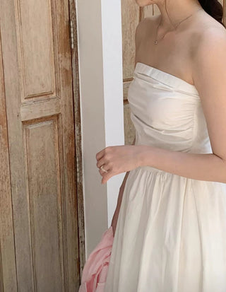 Strapless A-line dress