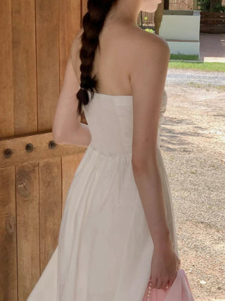 Strapless A-line dress