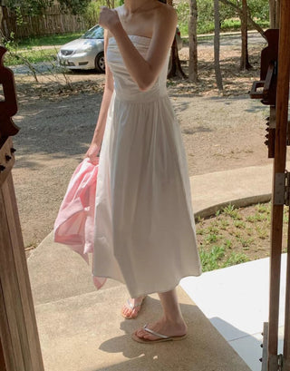 Strapless A-line dress