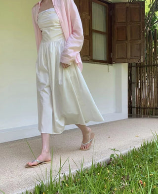 Strapless A-line dress