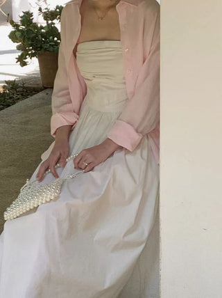 Strapless A-line dress