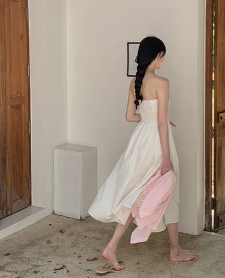 Strapless A-line dress