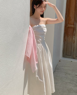 Strapless A-line dress