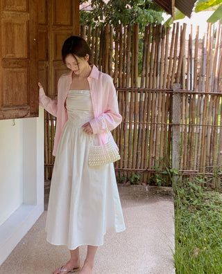 Strapless A-line dress