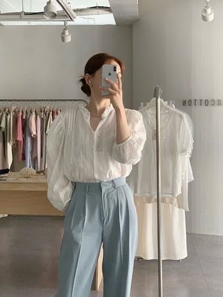 Selvedge collar Top